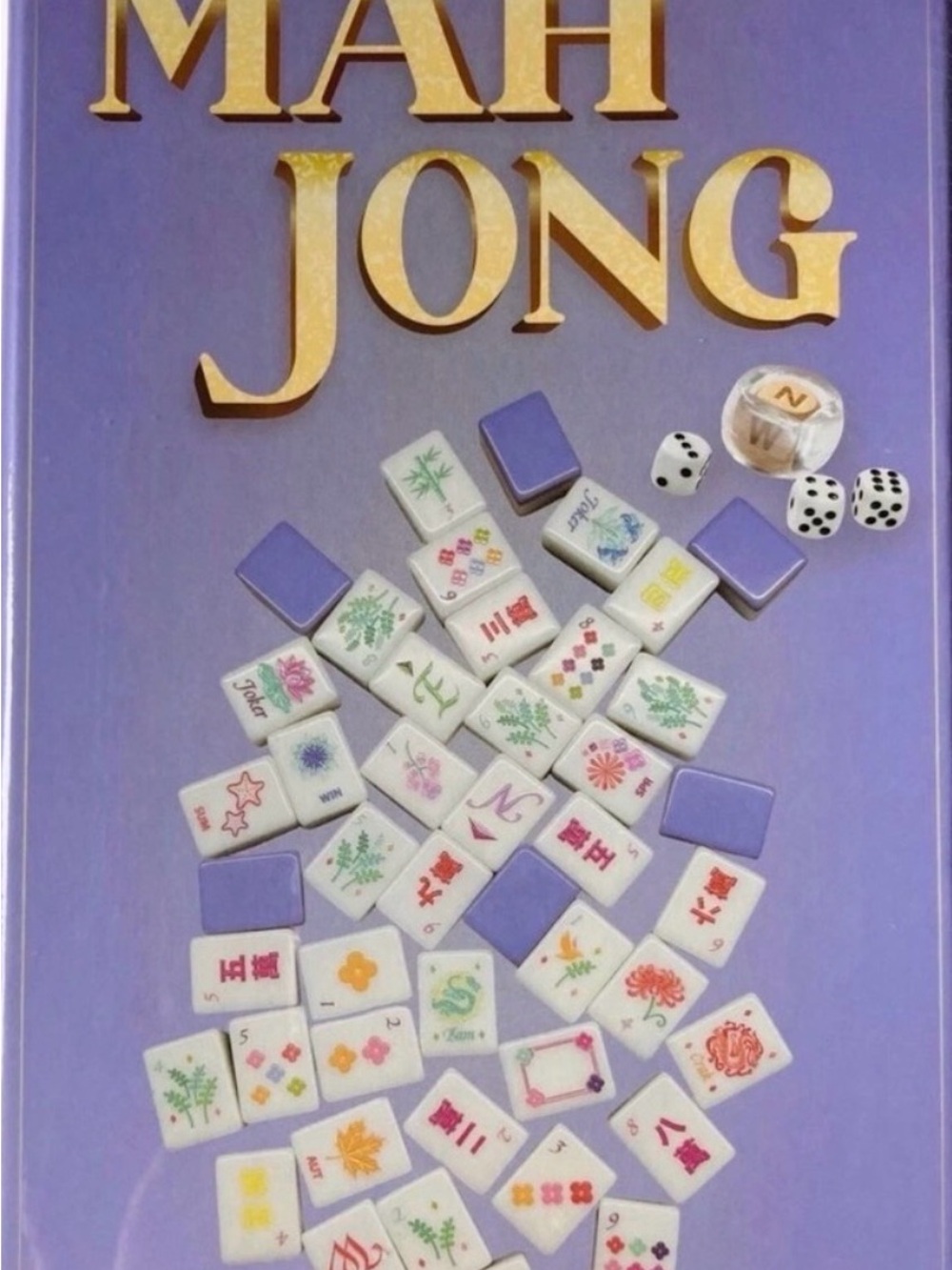 Hobby Lobby Lavender Mah Jong Tile Set with White Tiles